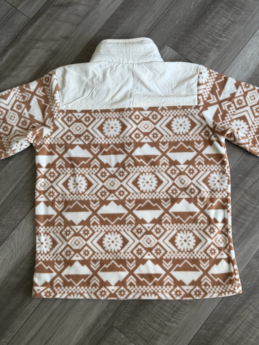 Columbia Geometric Fleece Pullover - Cream & Tan - Picture 3 of 4